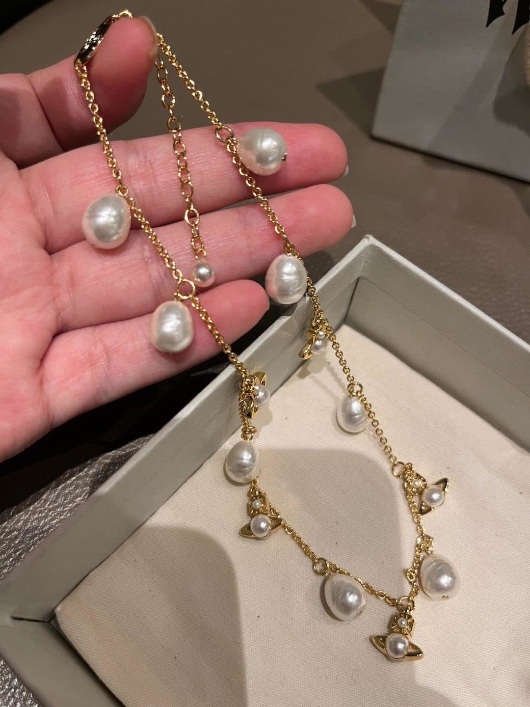 Vivienne Westwood Pearl and Bee Necklace